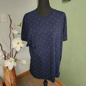 Old Navy Tee Shirt Anchors Size L Navy Blue